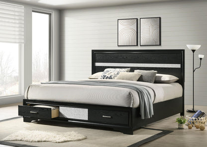 Miranda E King Bed in Black - Coaster Furniture