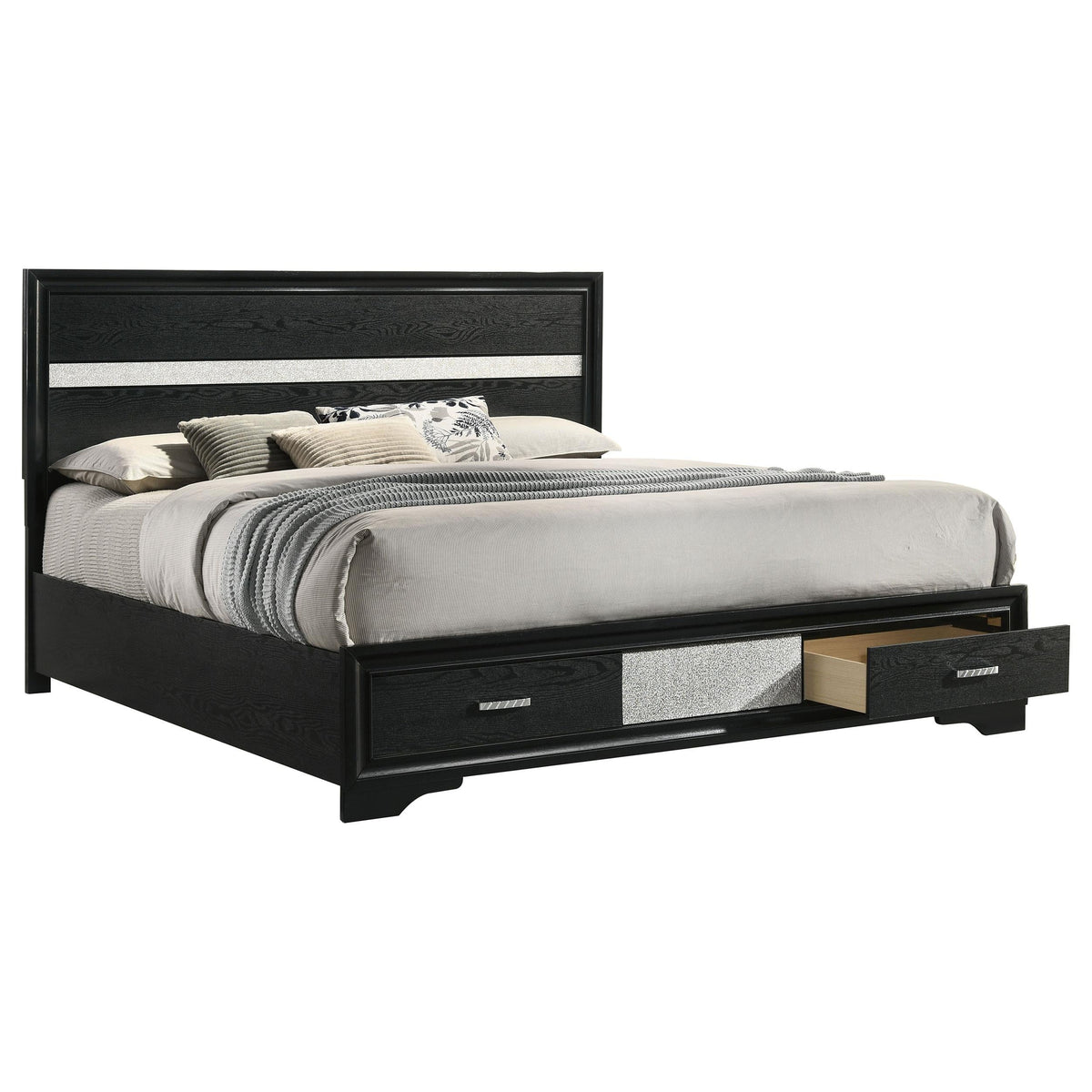 Miranda E King Bed in Black - Coaster Furniture