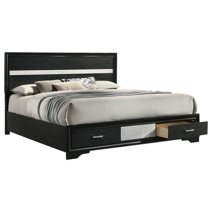 Miranda E King Bed in Black - Coaster Furniture