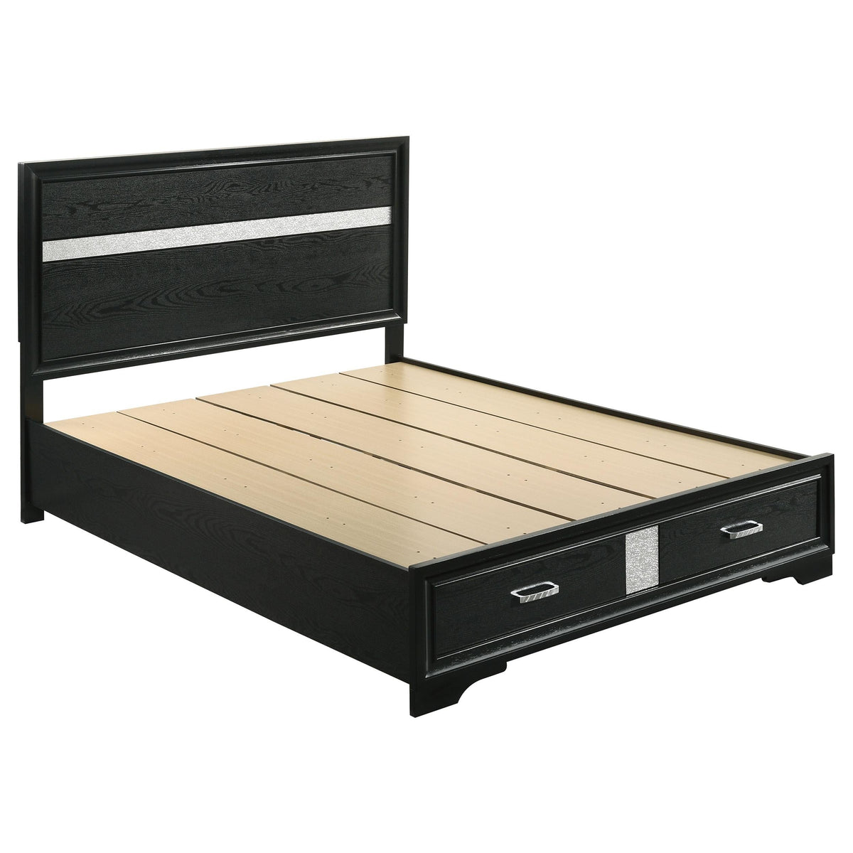 Miranda Queen Bed 4-Piece Set in Black - Coaster Furniture