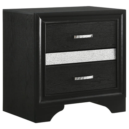 Miranda Queen Bed 4-Piece Set in Black - Coaster Furniture
