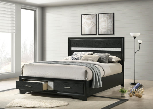 Miranda Queen Bed in Black - Coaster Furniture