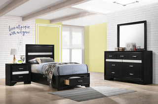 Miranda Twin Bed 4-Piece Set in Black - Coaster Furniture