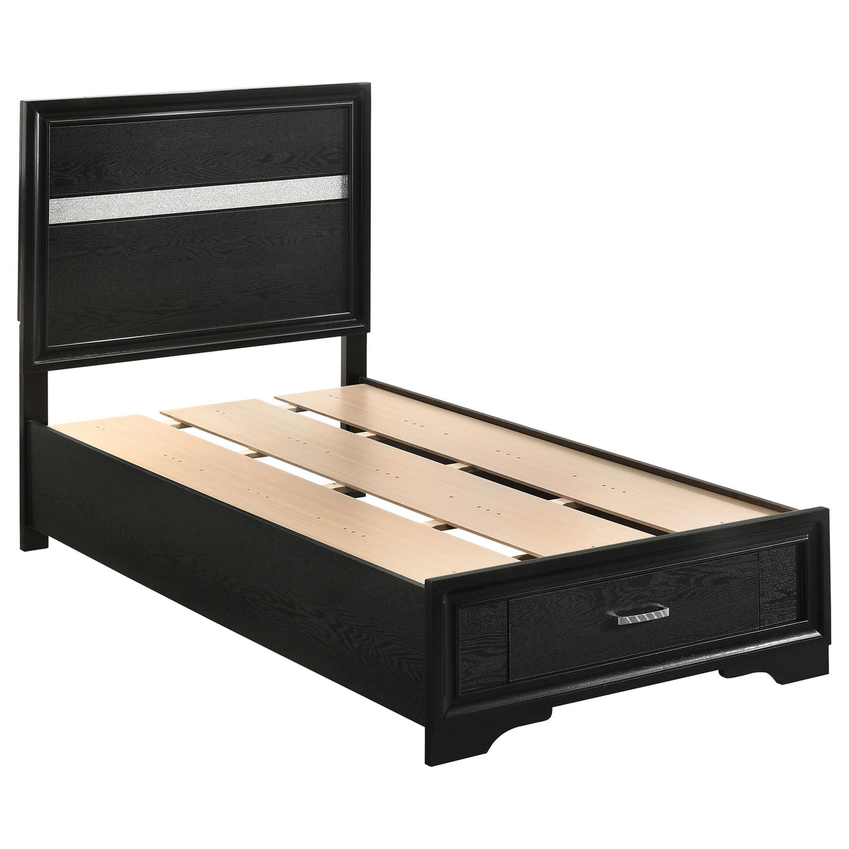 Miranda Twin Bed 4-Piece Set in Black - Coaster Furniture