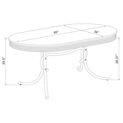 Retro Dining Set in White - Coaster Furniture