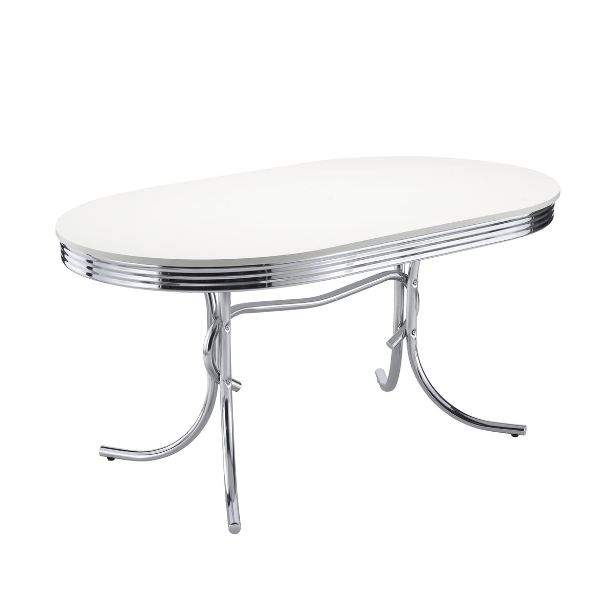 Retro Dining Set in White - Coaster Furniture