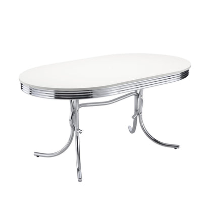 Retro Dining Set in White - Coaster Furniture