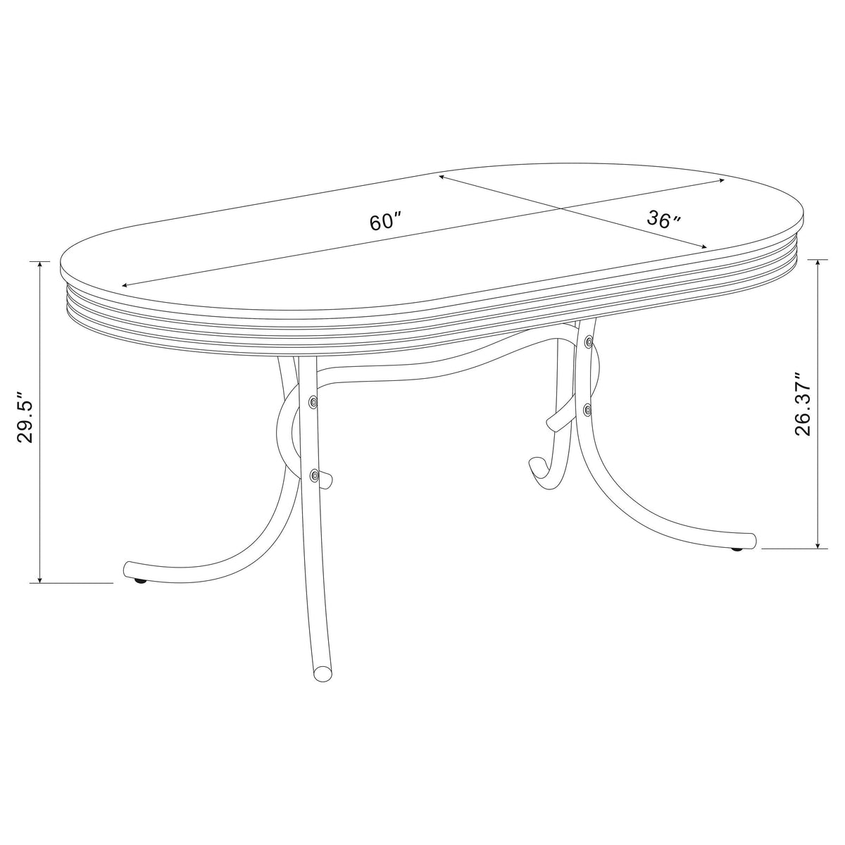 Retro Dining Set in White - Coaster Furniture