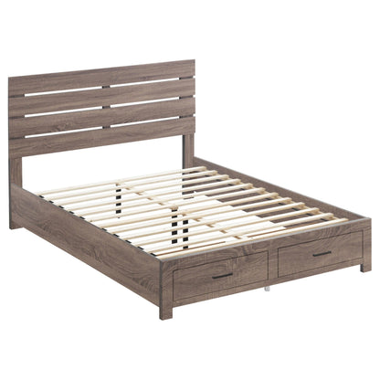 Brantford Eastern King Bed 5-Piece Set in Barrel Oak - Coaster Furniture