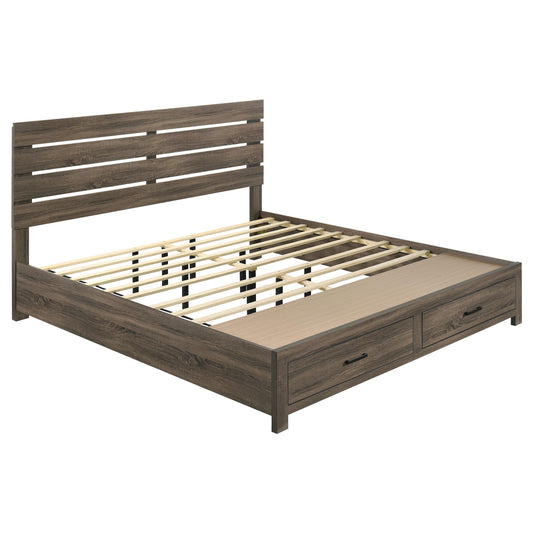 Brantford E King Bed in Barrel Oak - Coaster Furniture