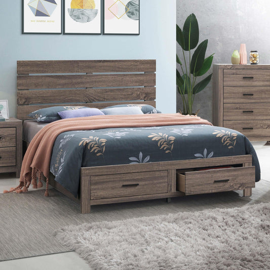 Brantford Queen Bed in Barrel Oak - Coaster Furniture