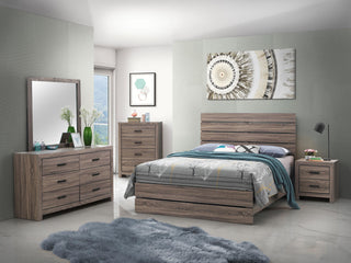 Brantford Eastern King Bed 5-Piece Set in Barrel Oak - Coaster Furniture