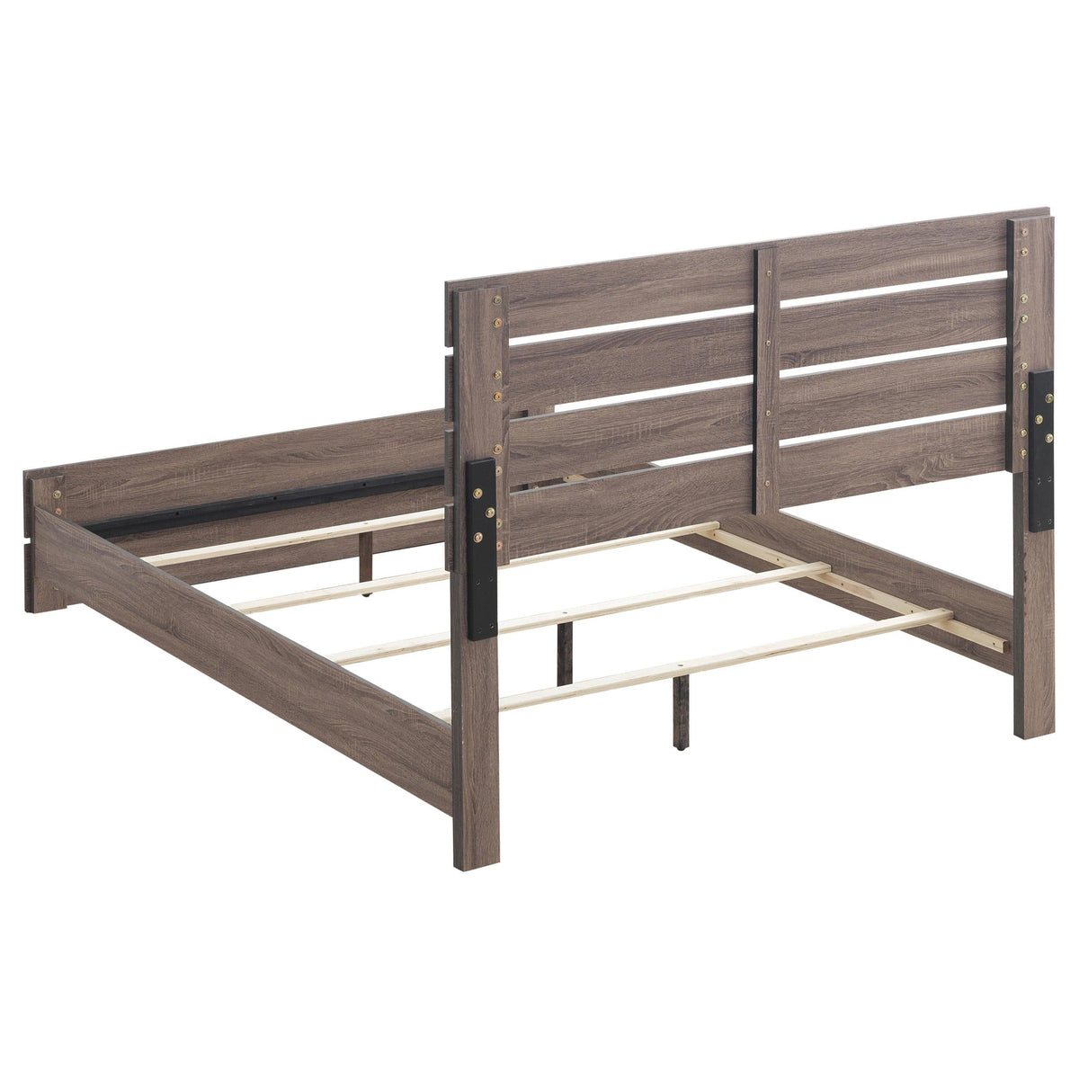 Brantford Eastern King Bed 5-Piece Set in Barrel Oak - Coaster Furniture