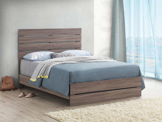 Brantford E King Bed in Barrel Oak - Coaster Furniture