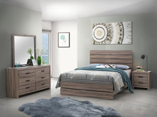 Brantford Queen Bed 4-Piece Set in Barrel Oak - Coaster Furniture