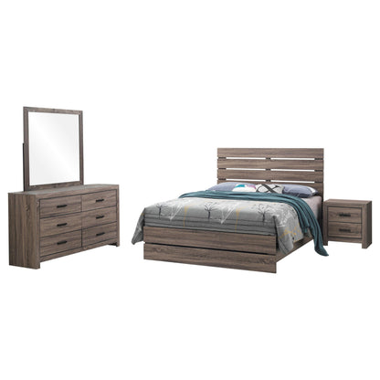 Brantford Queen Bed 4-Piece Set in Barrel Oak - Coaster Furniture