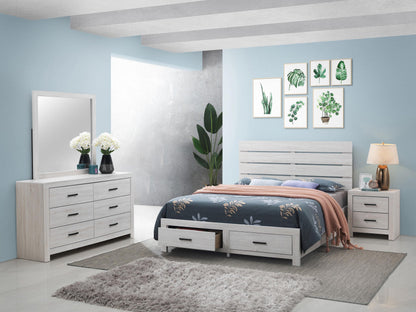 Brantford Eastern King Bed 4-Piece Set in Coastal White - Coaster Furniture