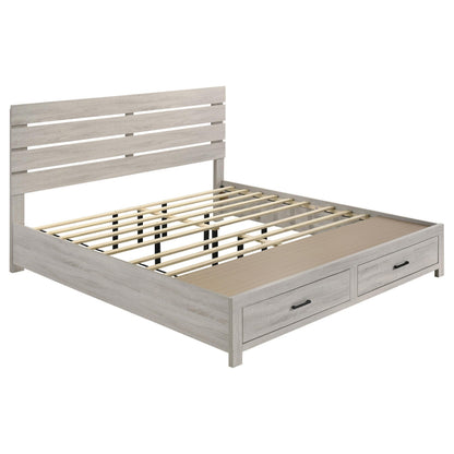 Brantford Eastern King Bed 4-Piece Set in Coastal White - Coaster Furniture