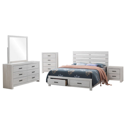 Brantford Queen Bed 5-Piece Set in Coastal White - Coaster Furniture