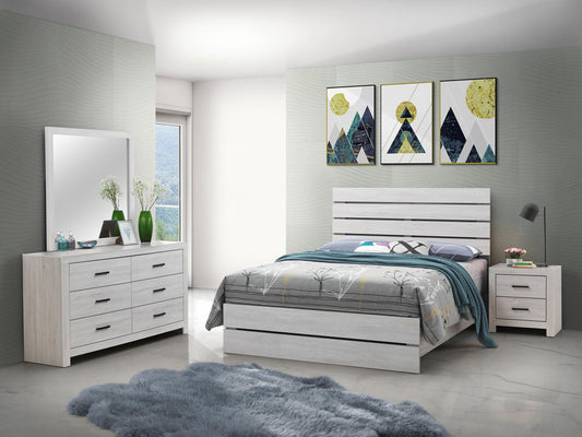Brantford Queen Bed 4-Piece Set in Coastal White - Coaster Furniture