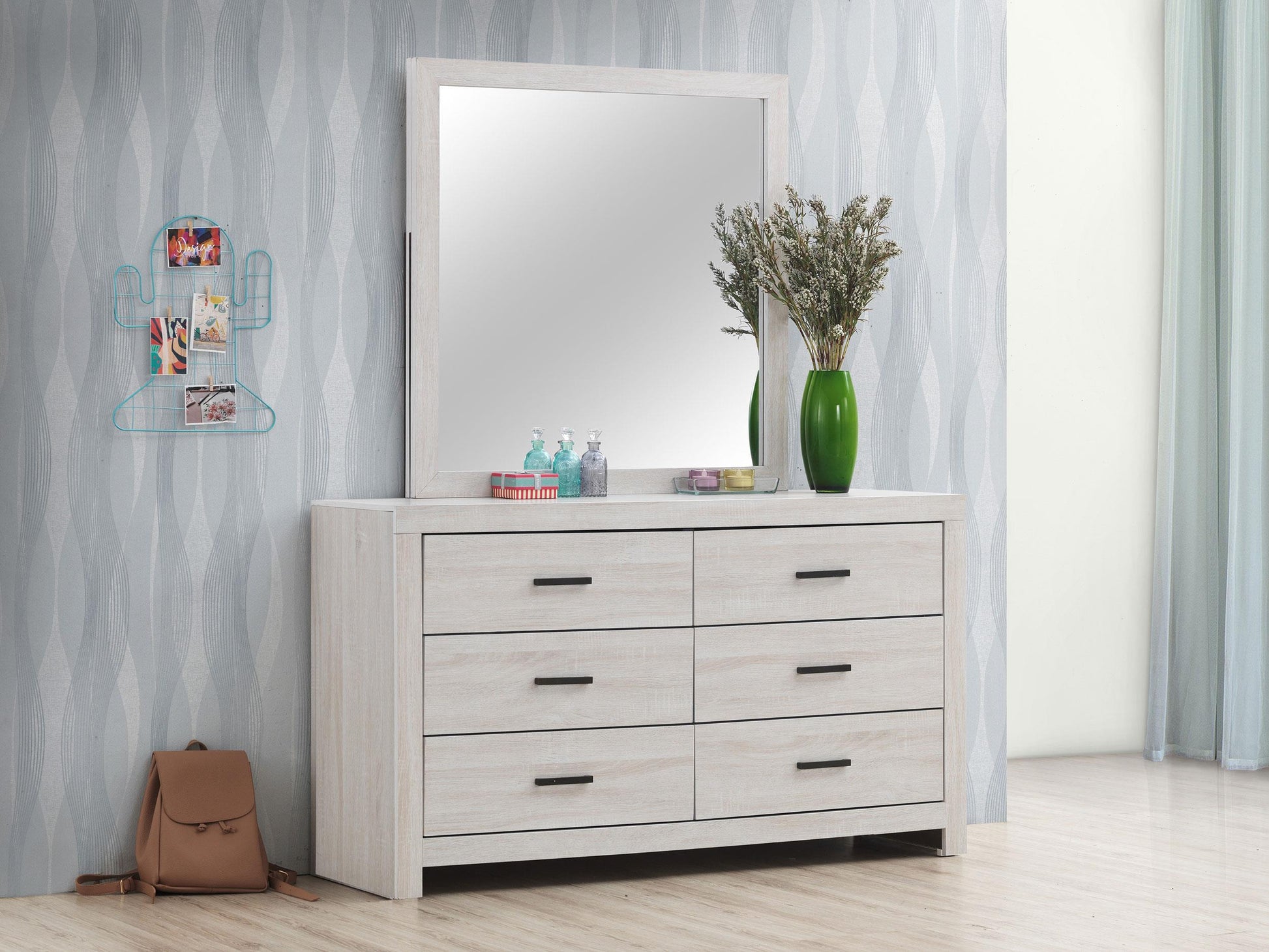 Brantford Dresser With Mirror - Coastal White