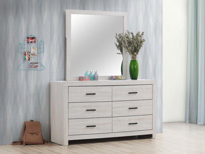 Brantford Dresser With Mirror - Coastal White