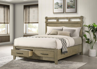 Hazlewood E King Bed in Vineyard Oak - Coaster Furniture