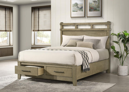 Hazlewood E King Bed in Vineyard Oak - Coaster Furniture