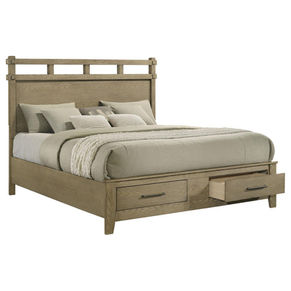 Hazlewood E King Bed in Vineyard Oak - Coaster Furniture