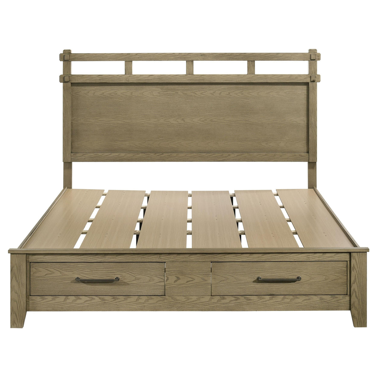 Hazlewood E King Bed in Vineyard Oak - Coaster Furniture