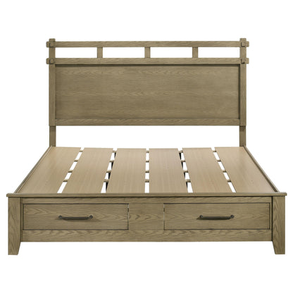 Hazlewood E King Bed in Vineyard Oak - Coaster Furniture