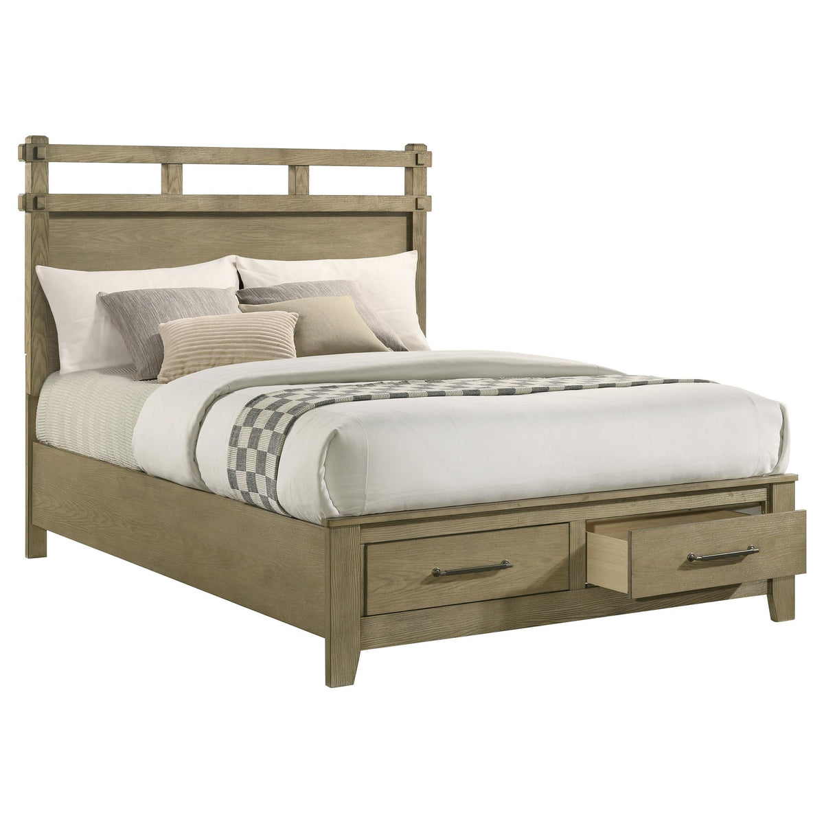 Hazlewood Queen Bed in Vineyard Oak - Coaster Furniture