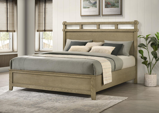 Hazlewood E King Bed in Vineyard Oak - Coaster Furniture