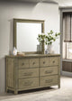 Hazlewood Dresser With Mirror in Vineyard Oak - Coaster Furniture