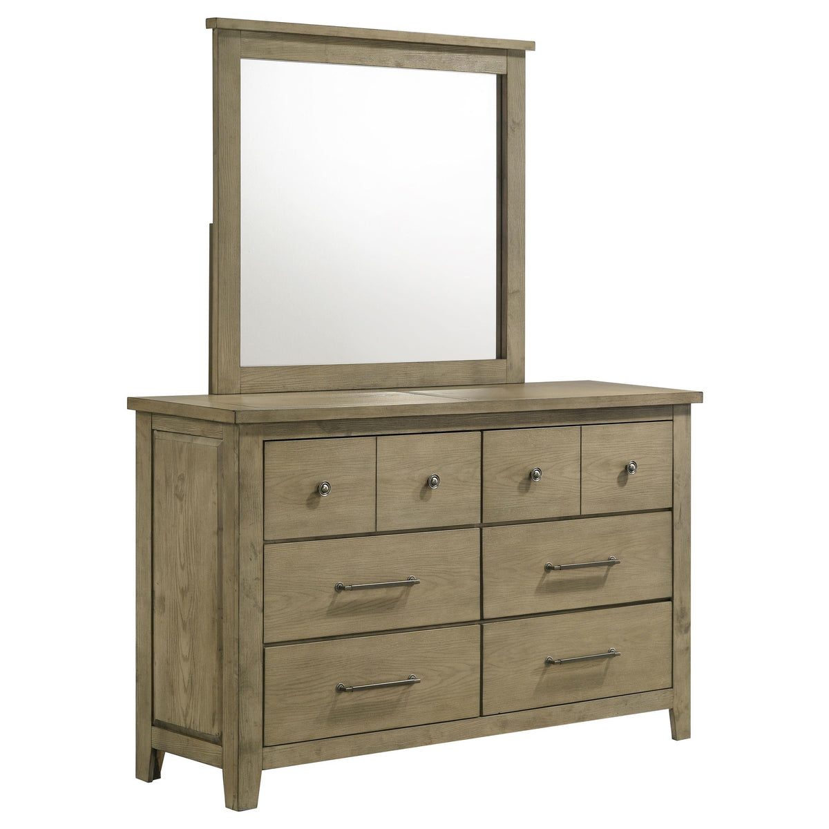 Hazlewood Dresser With Mirror in Vineyard Oak - Coaster Furniture