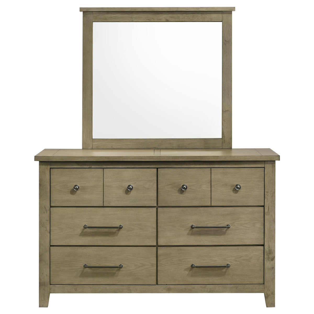 Hazlewood Dresser With Mirror in Vineyard Oak - Coaster Furniture