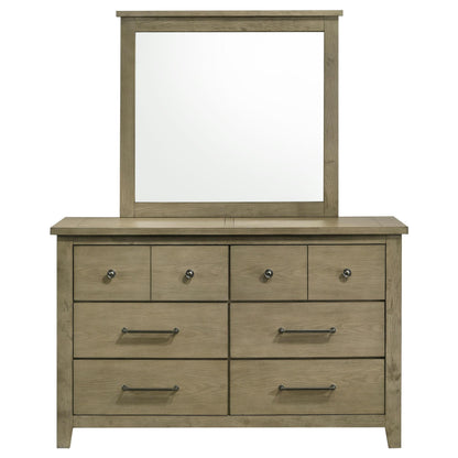 Hazlewood Dresser With Mirror in Vineyard Oak - Coaster Furniture
