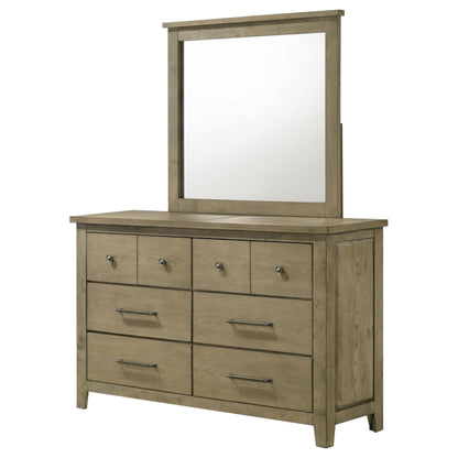 Hazlewood Dresser With Mirror in Vineyard Oak - Coaster Furniture