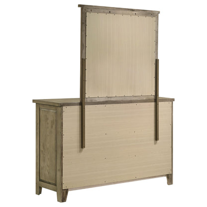 Hazlewood Dresser With Mirror in Vineyard Oak - Coaster Furniture