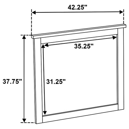 Hazlewood Dresser Mirror in Vineyard Oak - Coaster Furniture