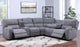 8724 Grey Power Reclining Sectional Overall Dimensions: Living Room Set
