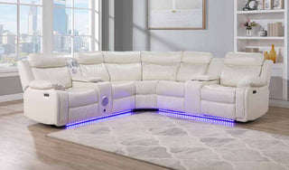 8871 White Power Reclining Sectional Overall Dimensions Living Room Set