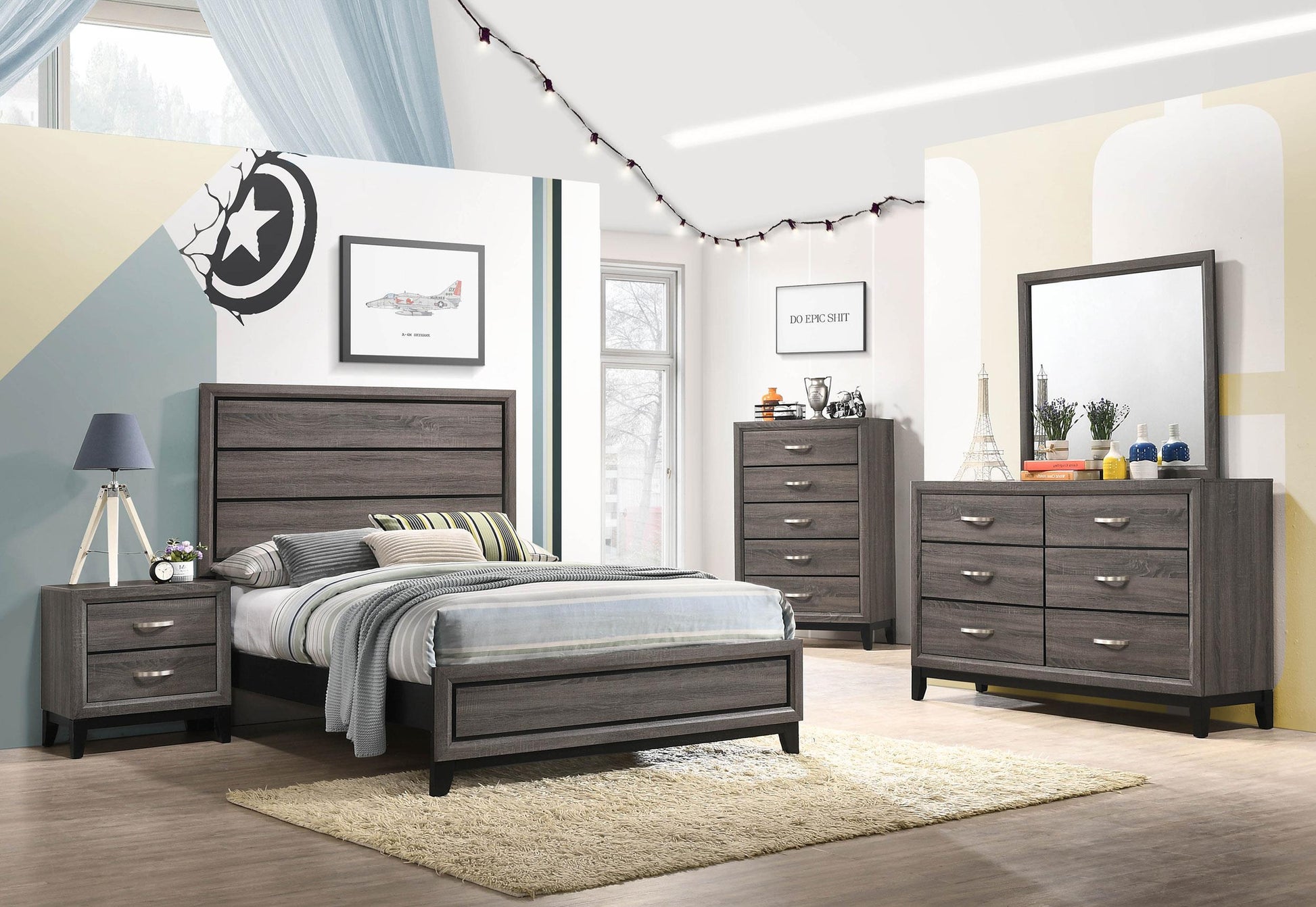 Watson 5-Piece Set in Grey Oak