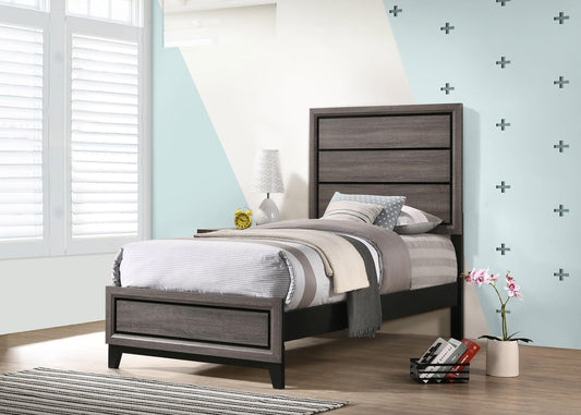Watson Twin Bed - Grey Oak