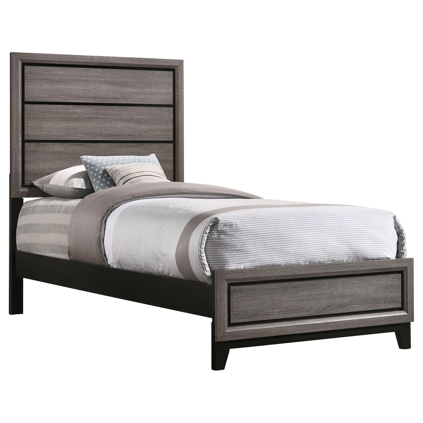 Watson Twin Bed - Grey Oak