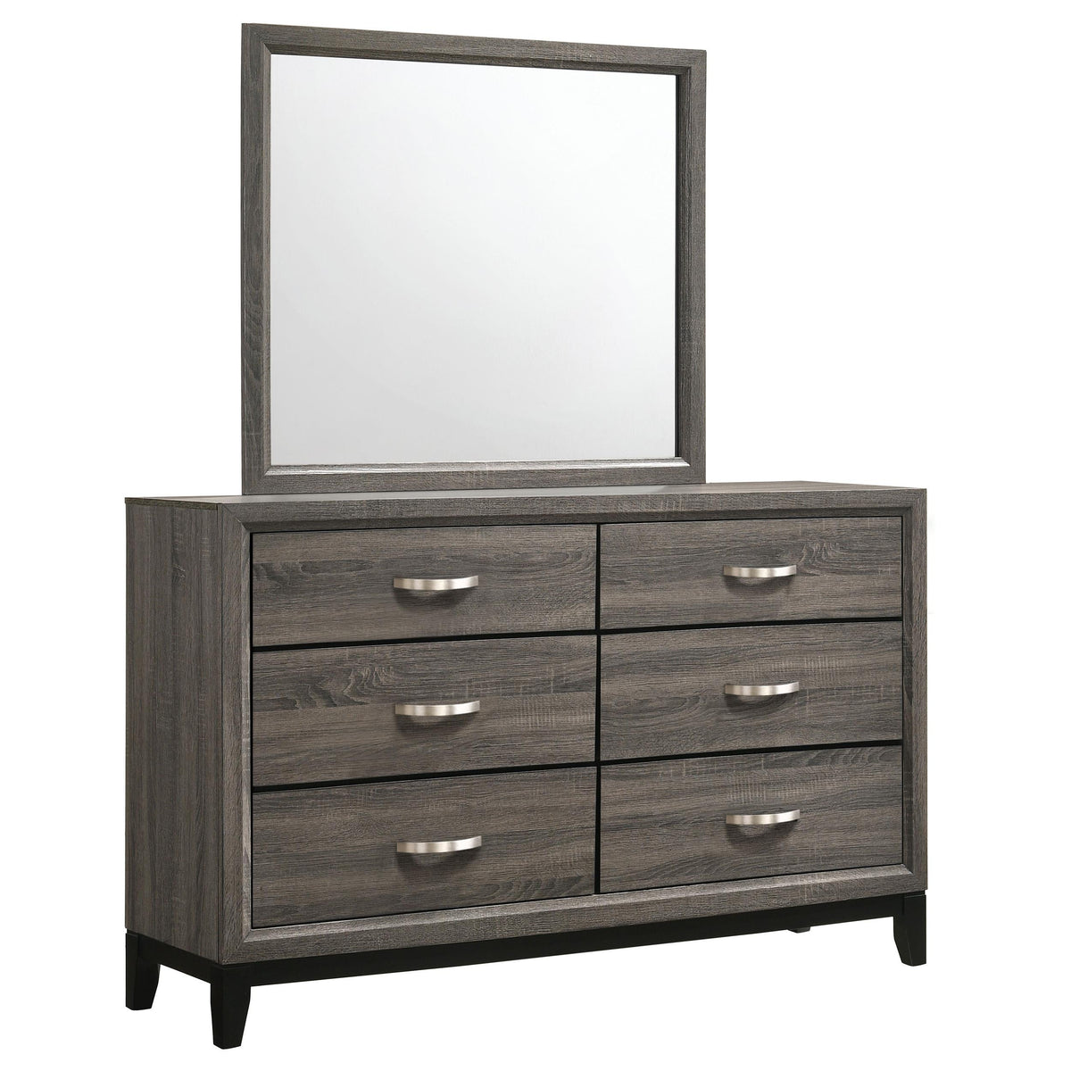 Watson Dresser With Mirror in Grey Oak - Coaster Furniture