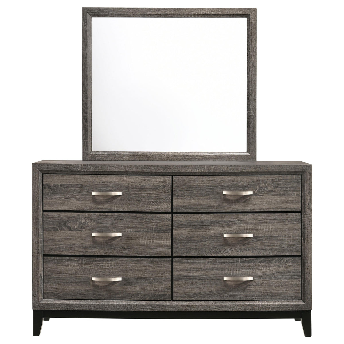 Watson Dresser With Mirror in Grey Oak - Coaster Furniture