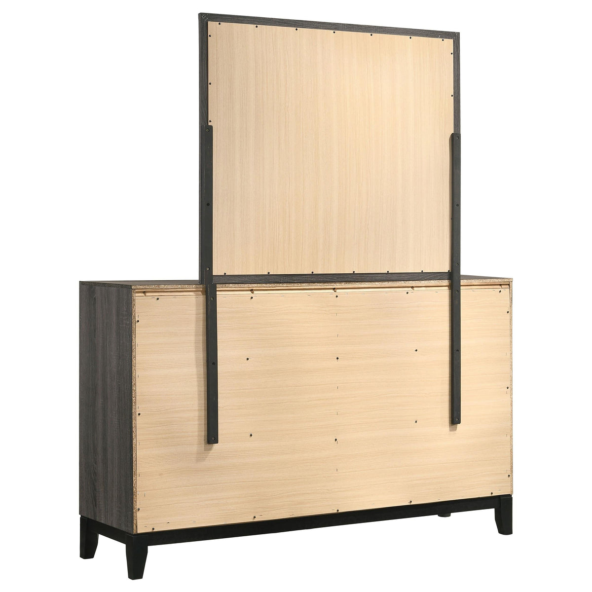 Watson Dresser With Mirror in Grey Oak - Coaster Furniture