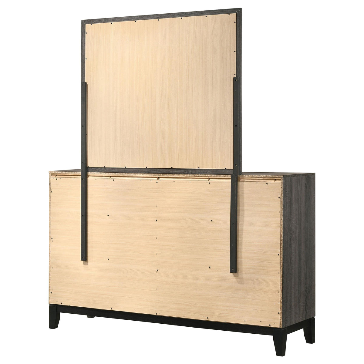 Watson Dresser With Mirror in Grey Oak - Coaster Furniture