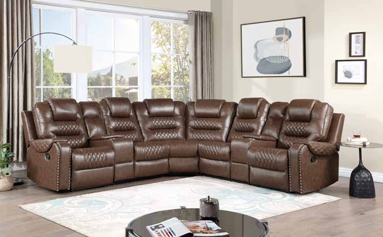 8912 Reclining Sectional Living Room Set